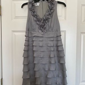 Silver gray knee length dress